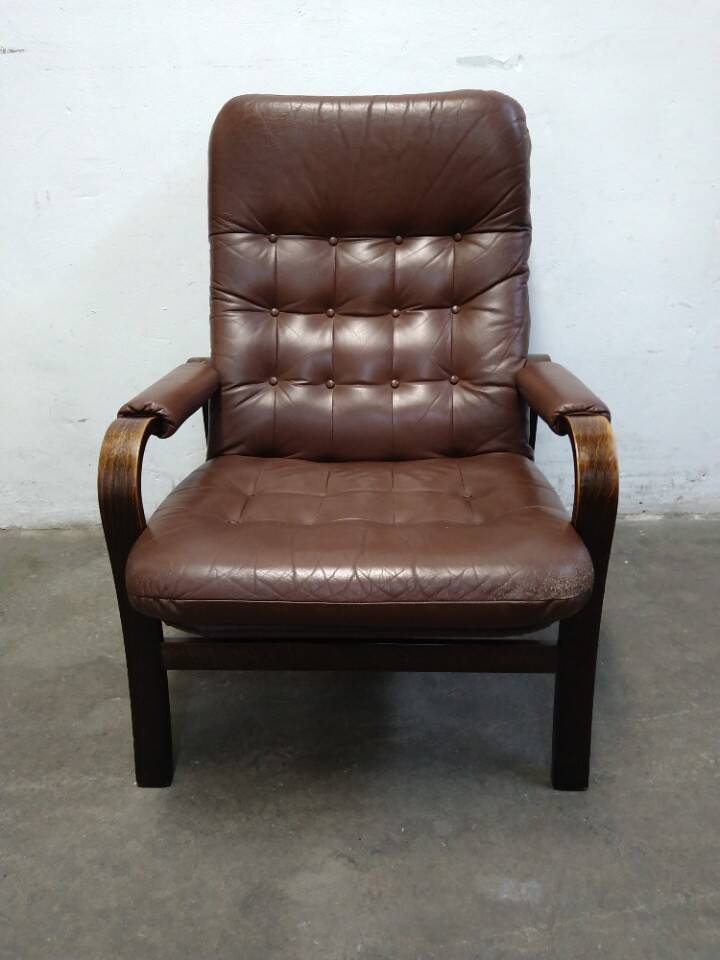 Mid Century Leather Armchair