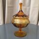 Amber glass candy or standing cup