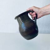 Old stoneware pitcher signed Fontgombault