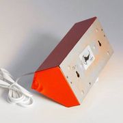 Orange Elidus bedside lamp in metal, designed by Hans-Agne Jakobsson in the 1970s.