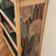 Renovated green cedar wood bookshelf