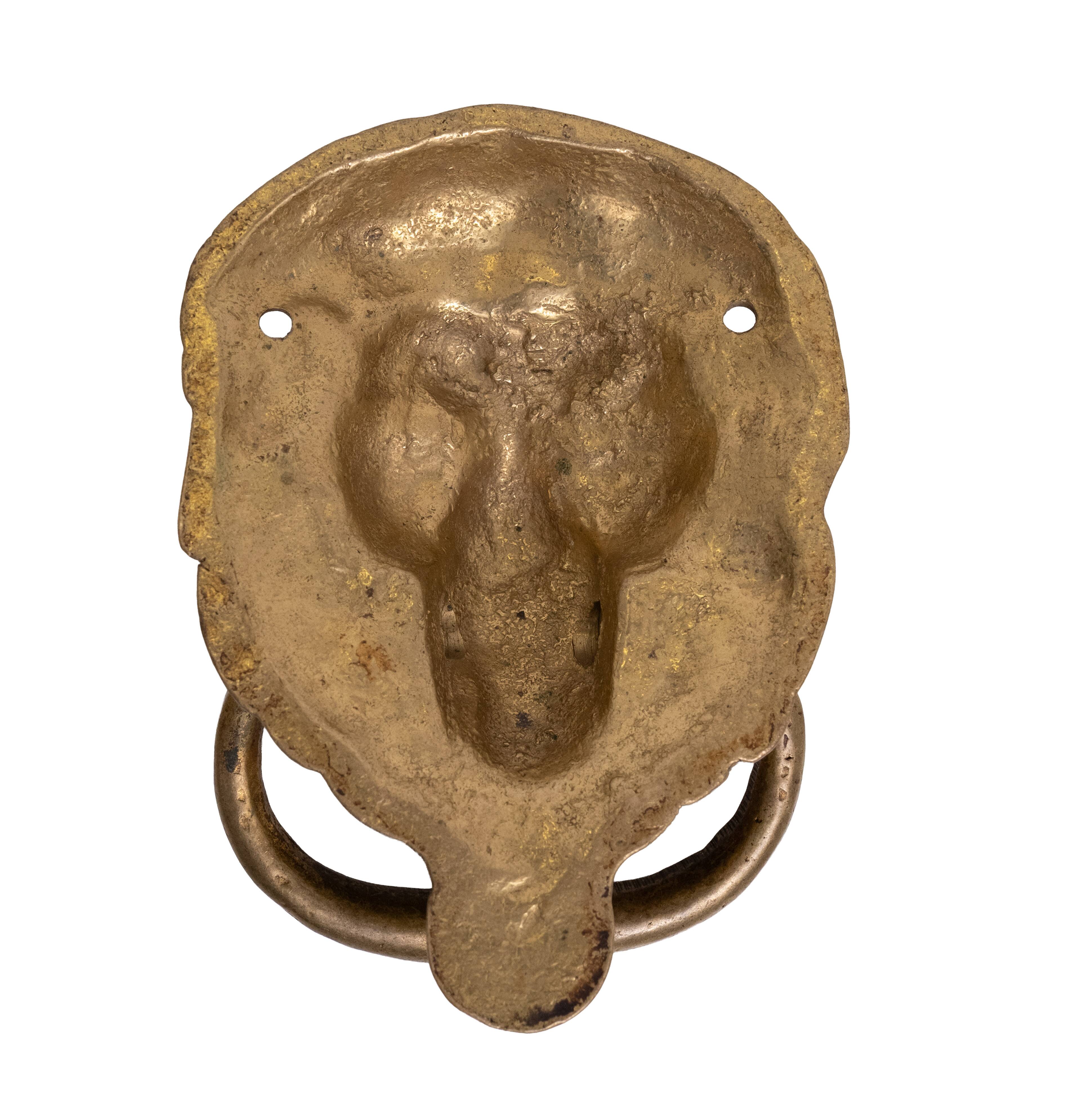 Dutch Bronze Lions Head Door Knocker