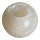 Vintage round stone candle holder in marble style - Light beige shade