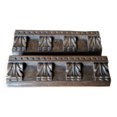 Pair of Woodwork Pediments Ornamentation 19th Century