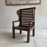 Oak children's wing chair