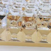 Large faceted crystal ceiling light by Kinkeldey, Germany, 1970s.