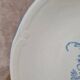 Assiette ancienne Gien décor bleu – panier fleuri – 24 cm