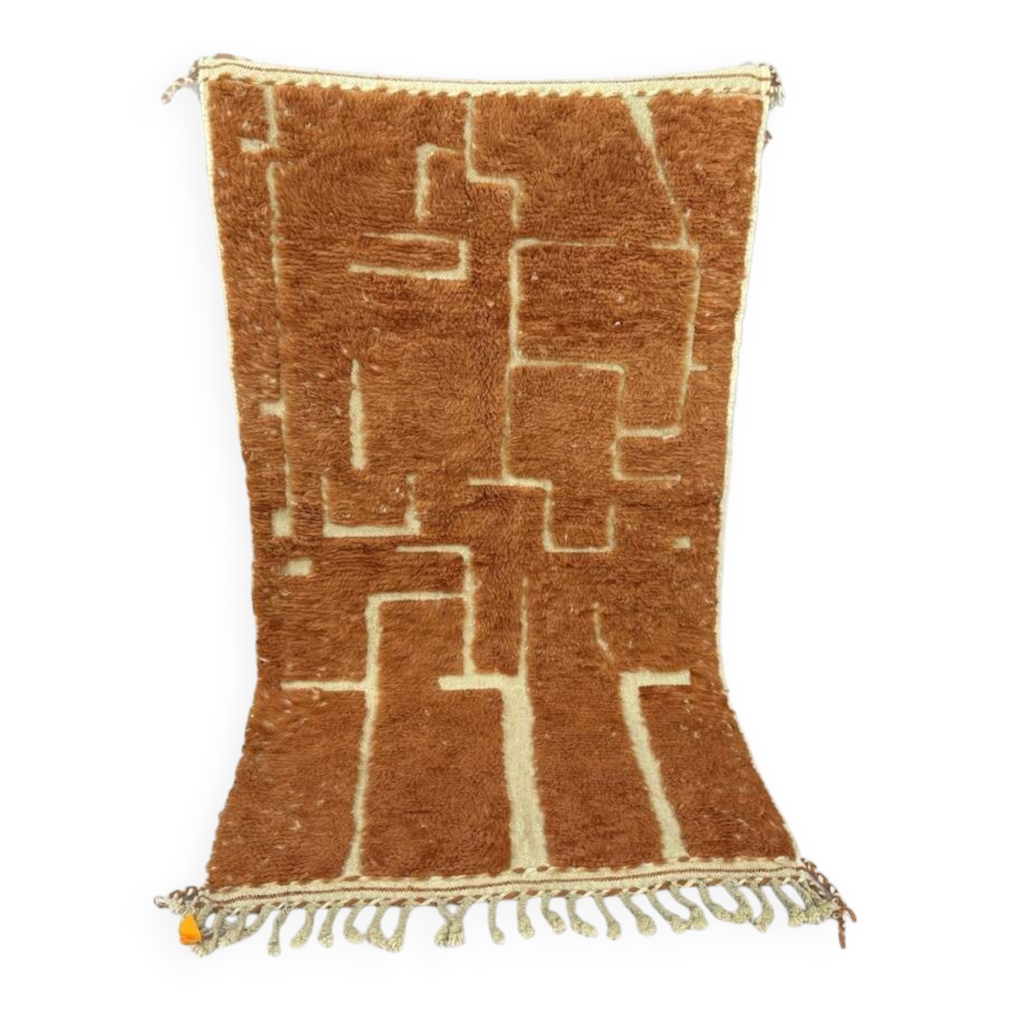 Traditional hand-woven Berber wool rug, size 150 x 250 cm