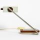 Rare original 1960s Kaiser Leuchten light metal teak table lamp