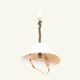 White Space Age Italian Pendant Lamp, 1970s