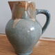 Pitcher ceramic  tones blue, green and caramel
