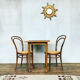 Table square vintage feet trumpet beech tray solid beech