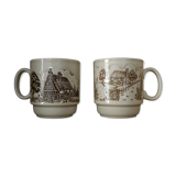 Set of 2 English Cups Coloroll