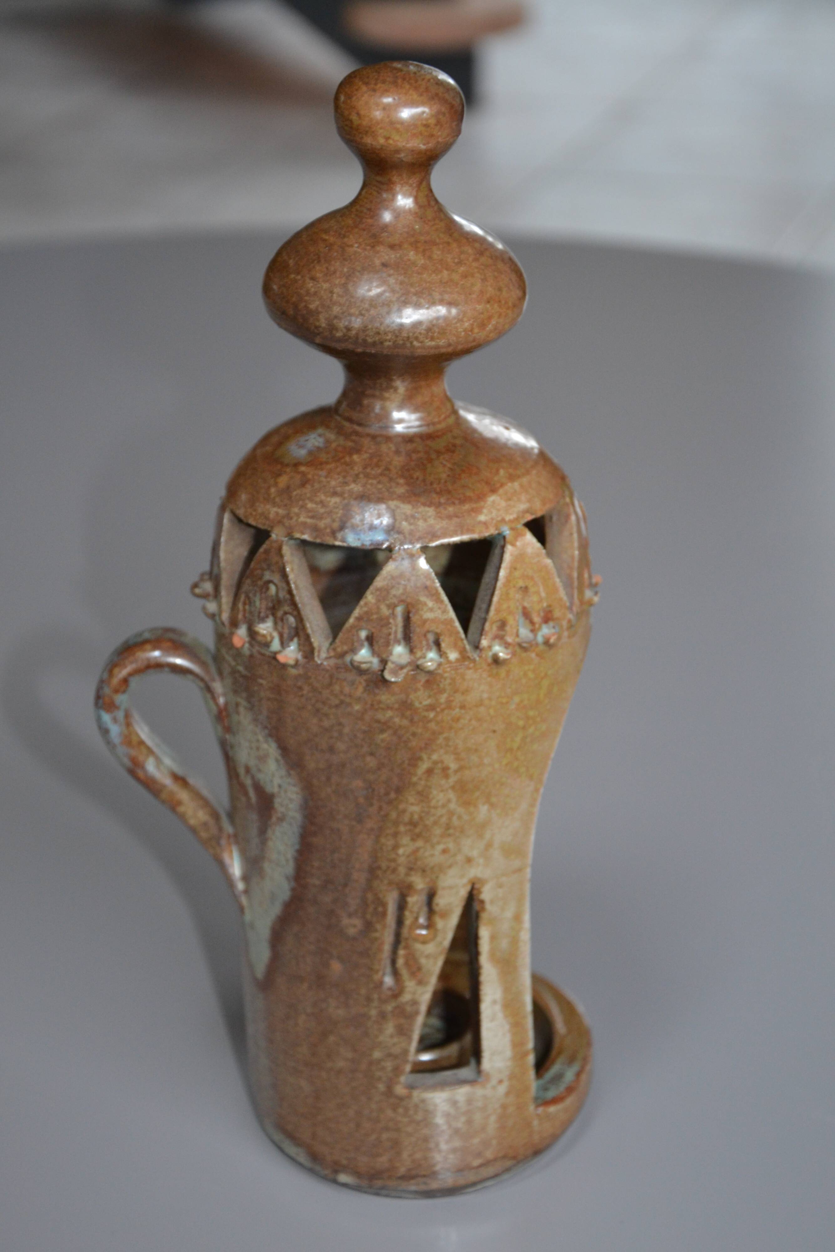 Stoneware photophore "the Cyclades" 1970s