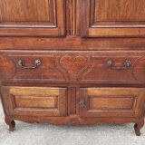 Buffet cabinet in oak with 4 doors and 1 drawer from the 18th century