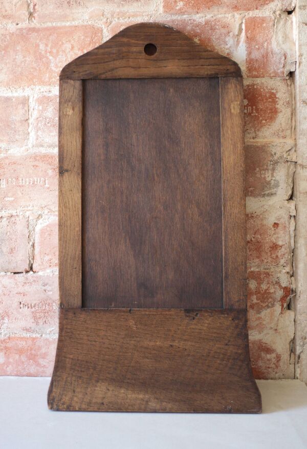 Porte-manteau mural miroir avec patères en bois massif, miroir brutaliste