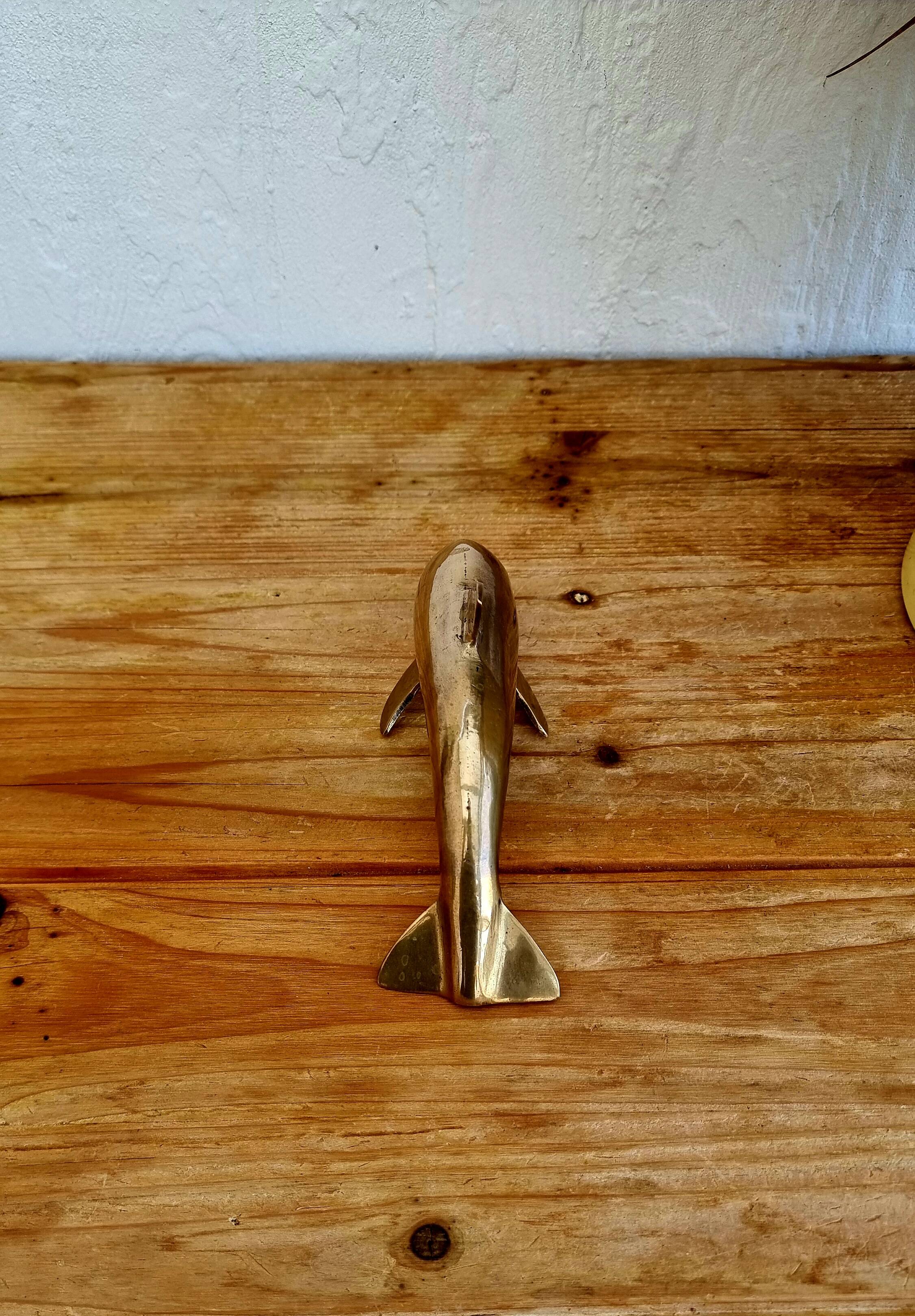 Vintage brass dolphin