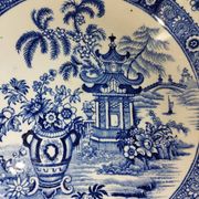 Blue Chinese Plate Creil & Montereau LM & Cie – Opaque Porcelain | Model R