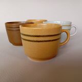 4 Sarreguemines breakfast cups