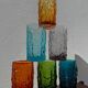 Large multicoloured glasses by Geoffrey Baxter from the 1960s.