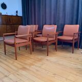 Set of six Diplomat armchairs, model 209 by Finn Juhl, Cado, 1960s