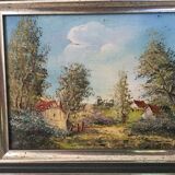 Tableau paysage signé Bertrand
