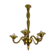 Venetian Chandlier in Murano glass of yellow color amber, 5 arms of light