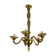 Venetian Chandlier in Murano glass of yellow color amber, 5 arms of light