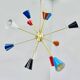 Gorgeous multicolor mid century sputnik chandelier - 12-light ceiling pendant, 36" diameter
