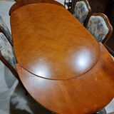 Cherry wood table and chairs set