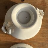 Covered soup tureen or vegetable dish in Saint Amand earthenware H29 D28