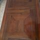 Marquetry wooden dining table with its 6 chairs.
