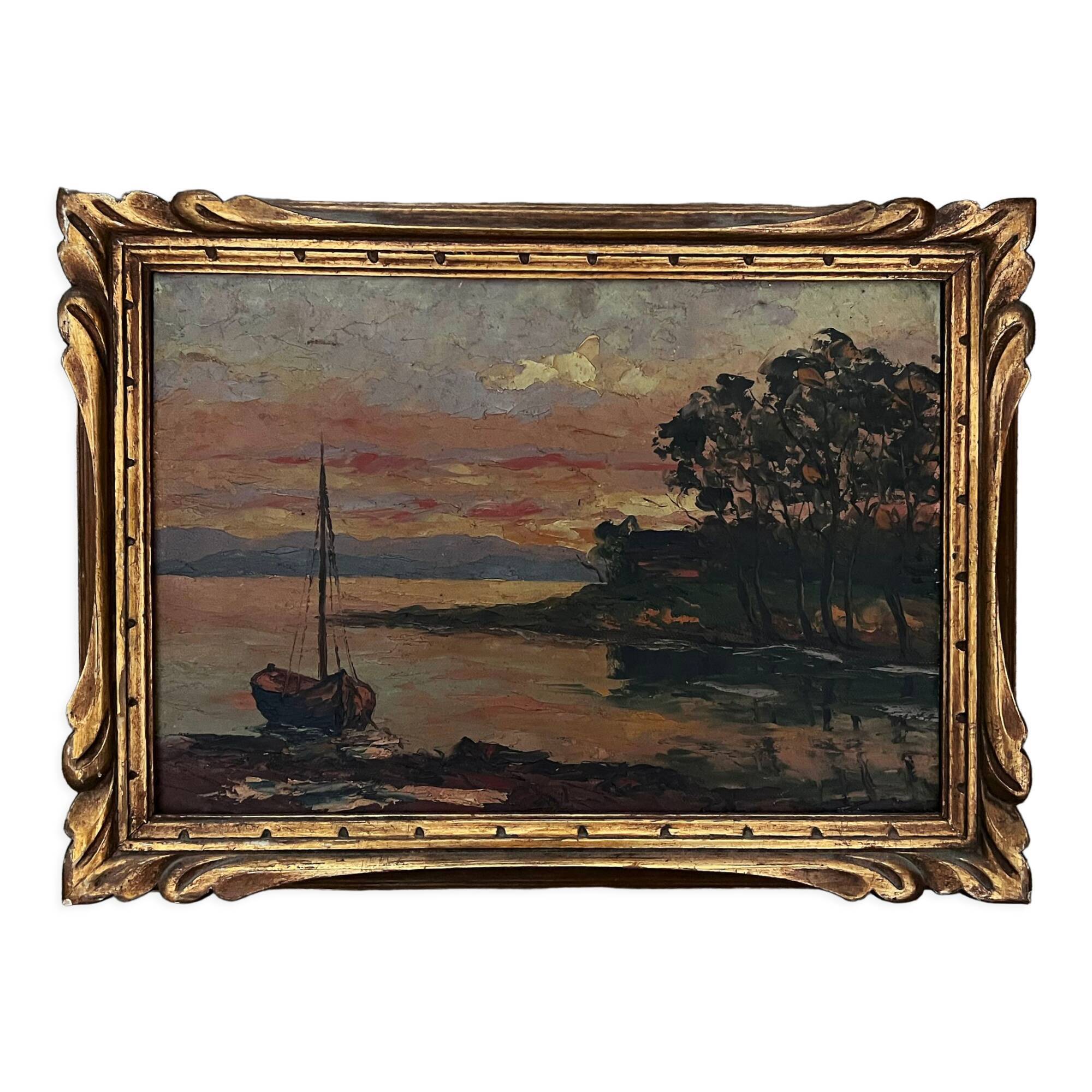 "Soleil couchant sur le rivage" par Dimitri Vazine