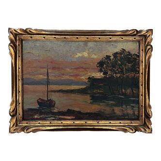 "Soleil couchant sur le rivage" par Dimitri Vazine