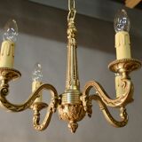 Bronze chandelier with 4 arms of light