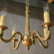 Lustre en bronze à 4 bras de lumière