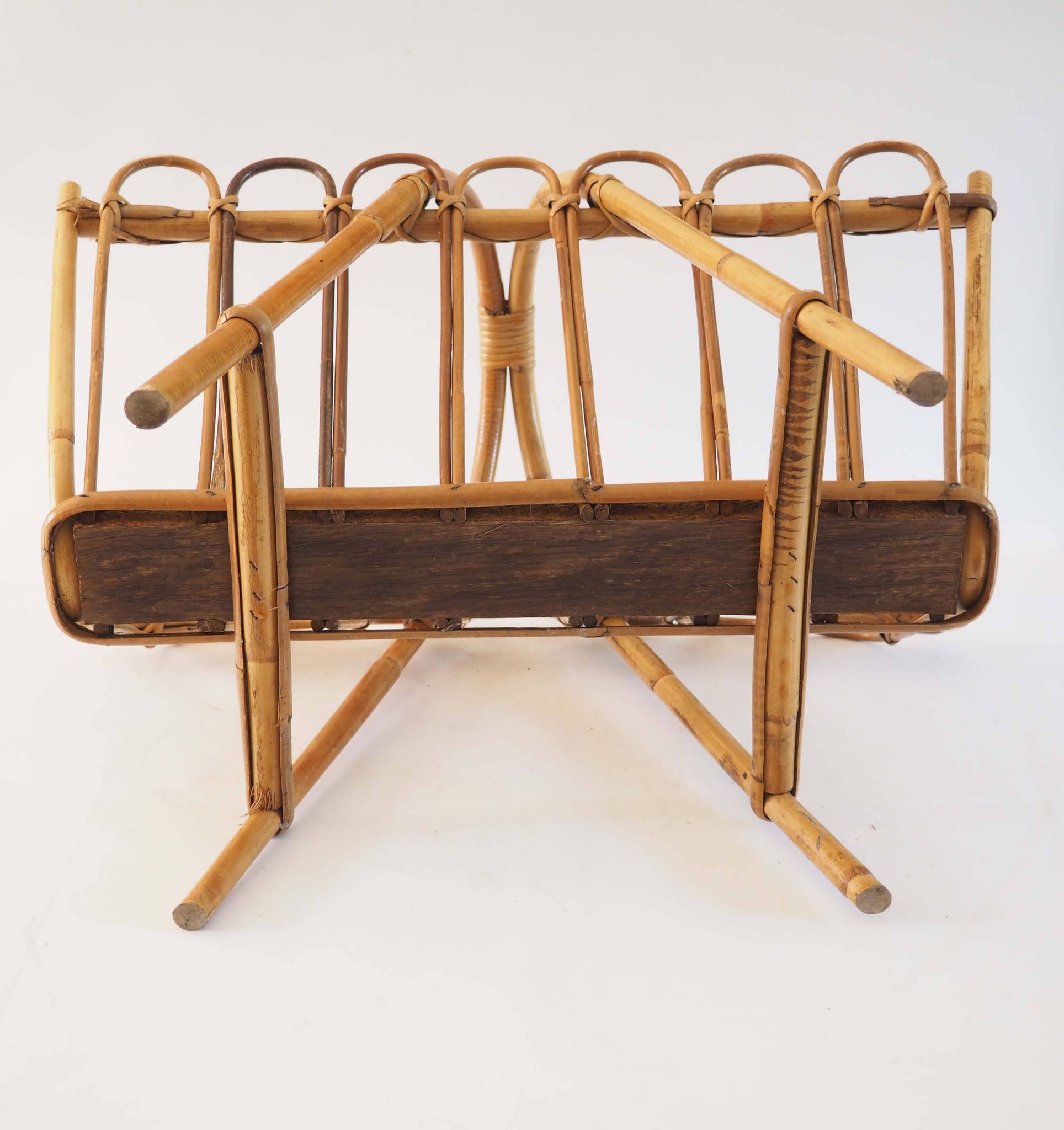 Rattan magazine rack
