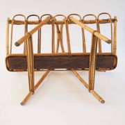 Rattan magazine rack