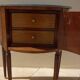 Antique half moon console-chest made by fils d'alfred wimphen in marquetry 2 drawers