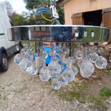 4 Vintage Chrome and Tassel Pendants