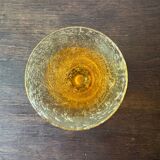 Orange bubble glass vase from the 60s