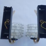 Pair of antique gold wall sconces