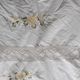 Rectangular tablecloth white cotton, with embroidery yellow flowers 142 x 225 cm