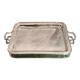 Rectangular top with handles in silver metal in Louis XVI style