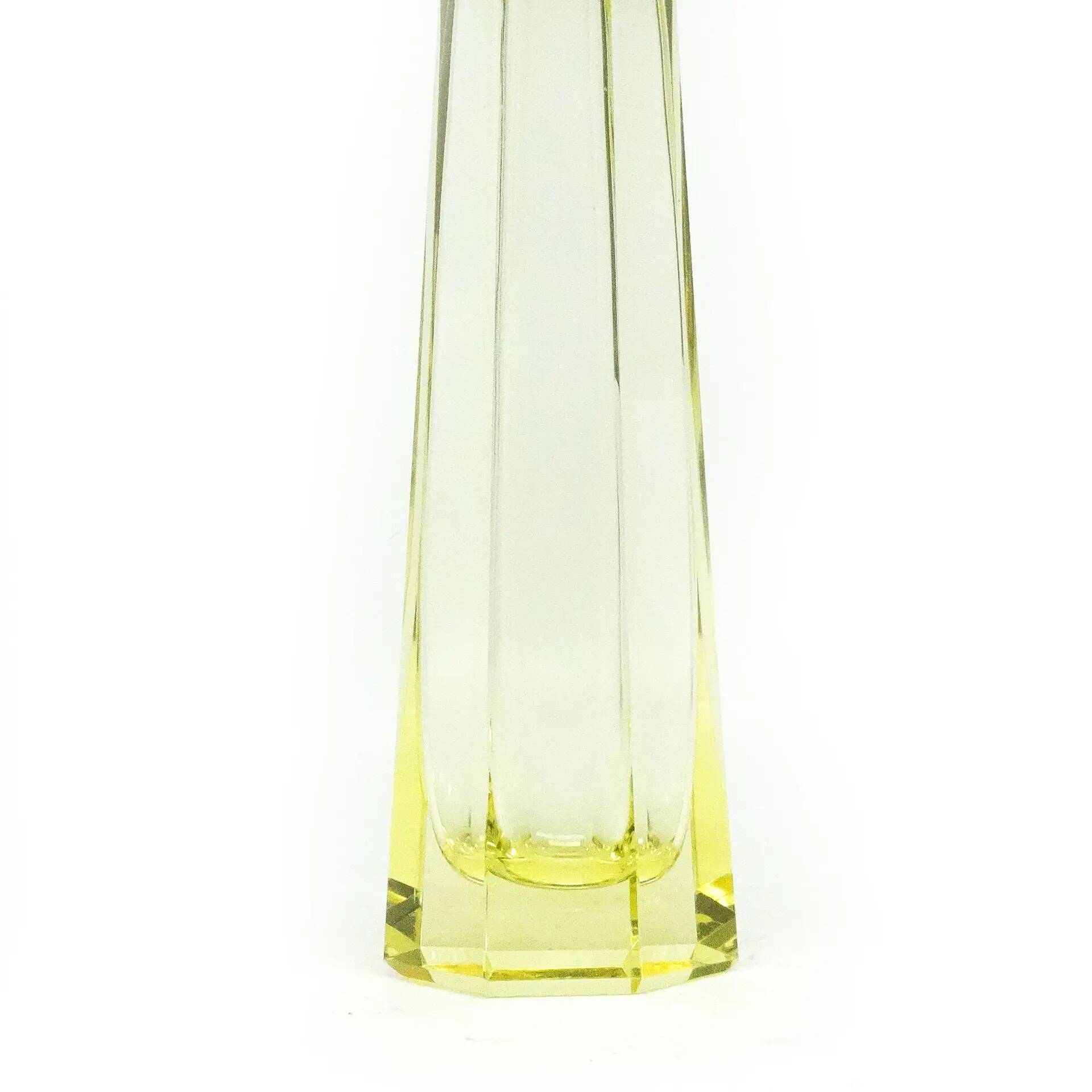 Art Deco vase, crystal, Moser, Czechoslovakia, 1930s