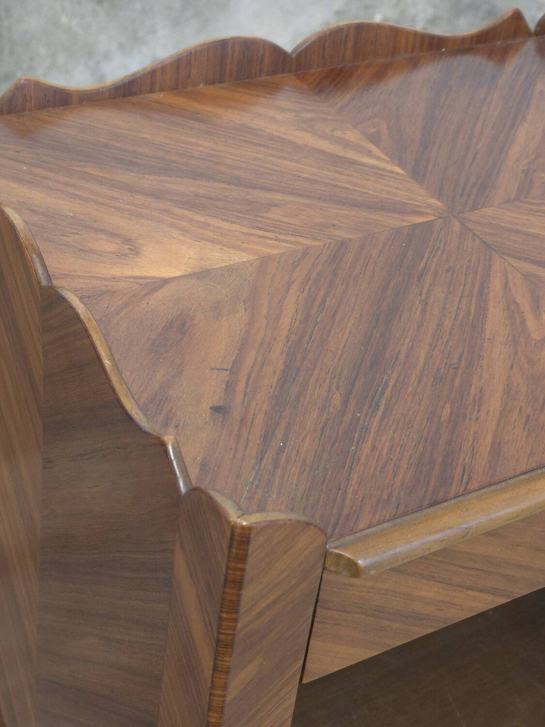 Louis XV style marquetry bedside table