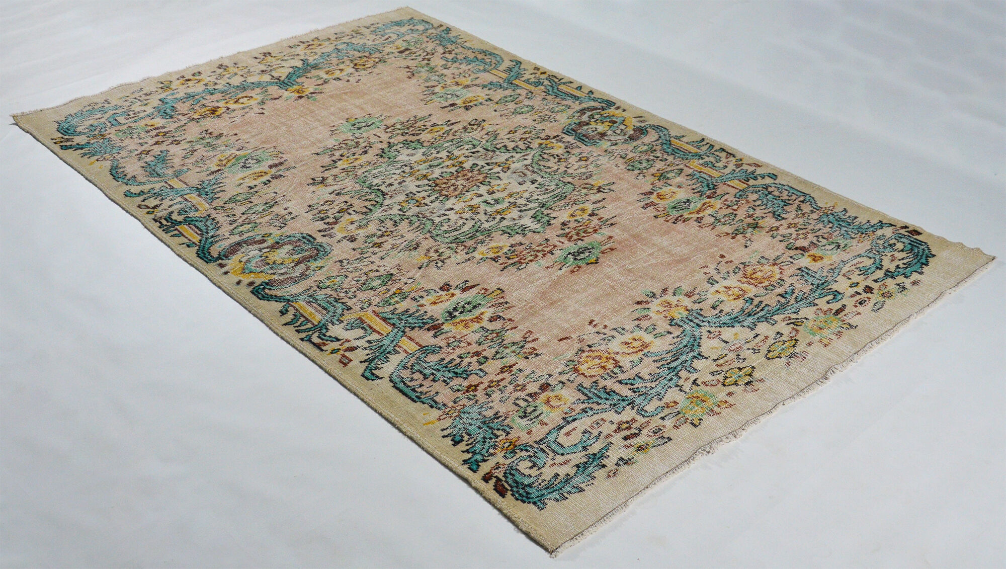 Anatolian handmade vintage rug 268 cm x 171 cm