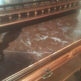 Service Henri ll in walnut, marble top