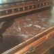 Henri II walnut sideboard, marble top