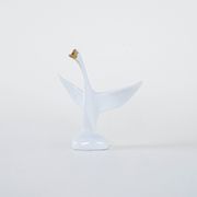 Porcelain goose figurine, Hungarian design, 1960s,manufactured by Holloháza